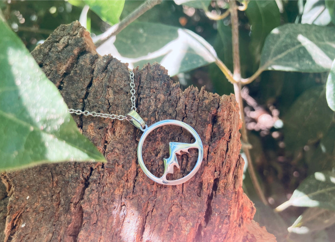 Mountain necklace, mountain pendant, mountain range necklace, mountain jewelry, hiker, trekker, backpacker, hill, HOLY MOUNTAIN.