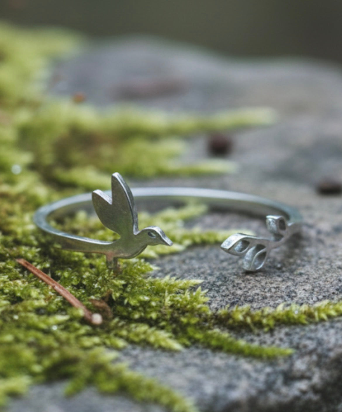 Anillo de Colibrí Vintage, Joya Viajera con Ave