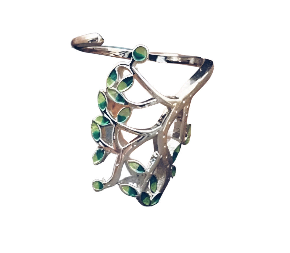 QAYWA ring, leaf ring, vine ring, adjustable leaf ring, nature ring, original ring, plant ring, green leaves.