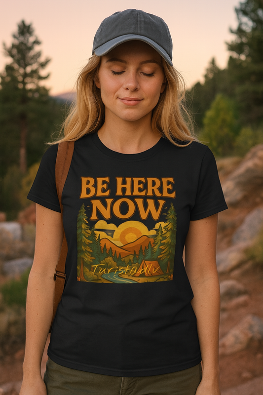 Viste el presente,Camiseta inspirada en la naturaleza para mujer, camisa motivacional aquí y ahora, regalo para amantes de la naturaleza, estilo ecológico