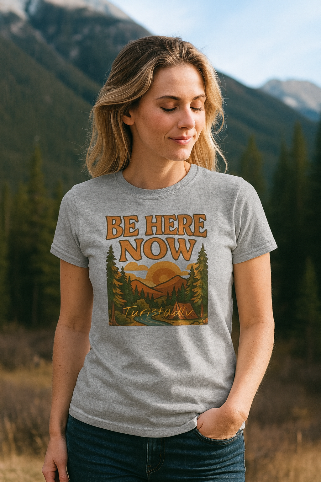 Viste el presente,Camiseta inspirada en la naturaleza para mujer, camisa motivacional aquí y ahora, regalo para amantes de la naturaleza, estilo ecológico
