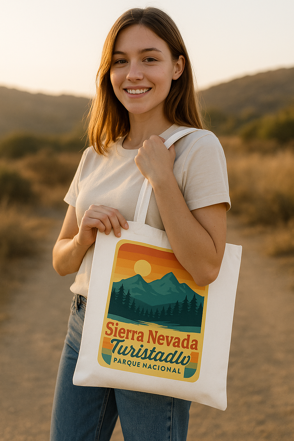 Bolsa de mano del Parque Nacional Sierra Nevada, bolsa de mano, tote bag, regalo para amantes de la naturaleza, bolsa de compras reutilizable.