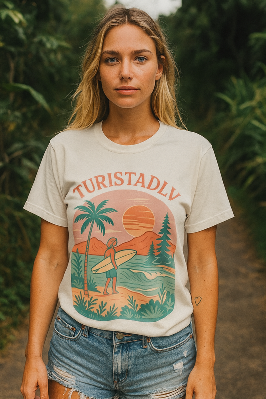 Camiseta de verano mediterráneo, camiseta de naturaleza, regalo de camping, camisa de aventura, camisa amante al aire libre,, surf, viajero