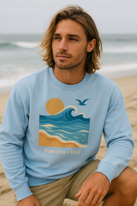 Sudadera Beach Vibes, suéter Ocean Sunset, regalo para los amantes del surf, ropa casual cómoda, perfecta para el verano, viaje a la playa