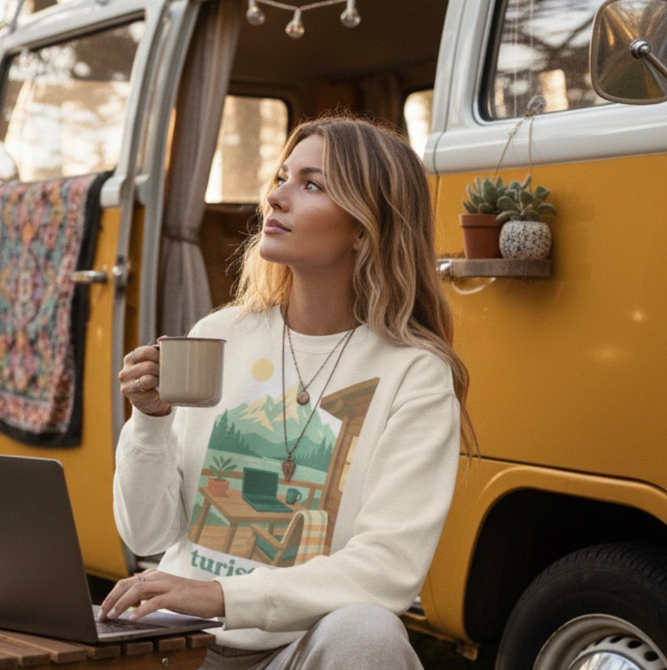 Sudadera Nómada Digital, Suéter Viajero para Teletrabajo