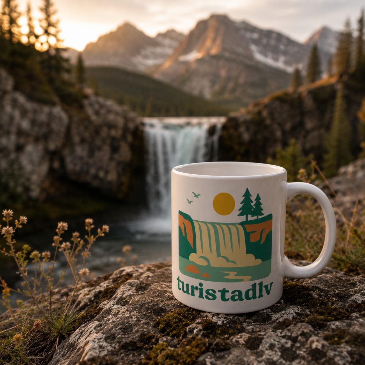 Taza Cascada y Naturaleza, Paisaje Escénico de Camping