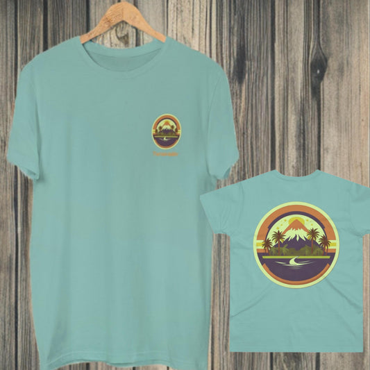 Camiseta de viajero, Camiseta de montaña, camiseta retro, camiseta de palmeras, camiseta  de surfista, camiseta de surf, camiseta pura vida