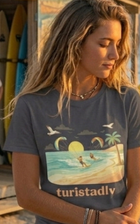 Camiseta de Kitesurf de Hombre y Mujer, Camiseta Surf Playa, Camiseta de Verano y Aventura, Regalo Surfero, Ropa Outdoor, camiseta de playa.