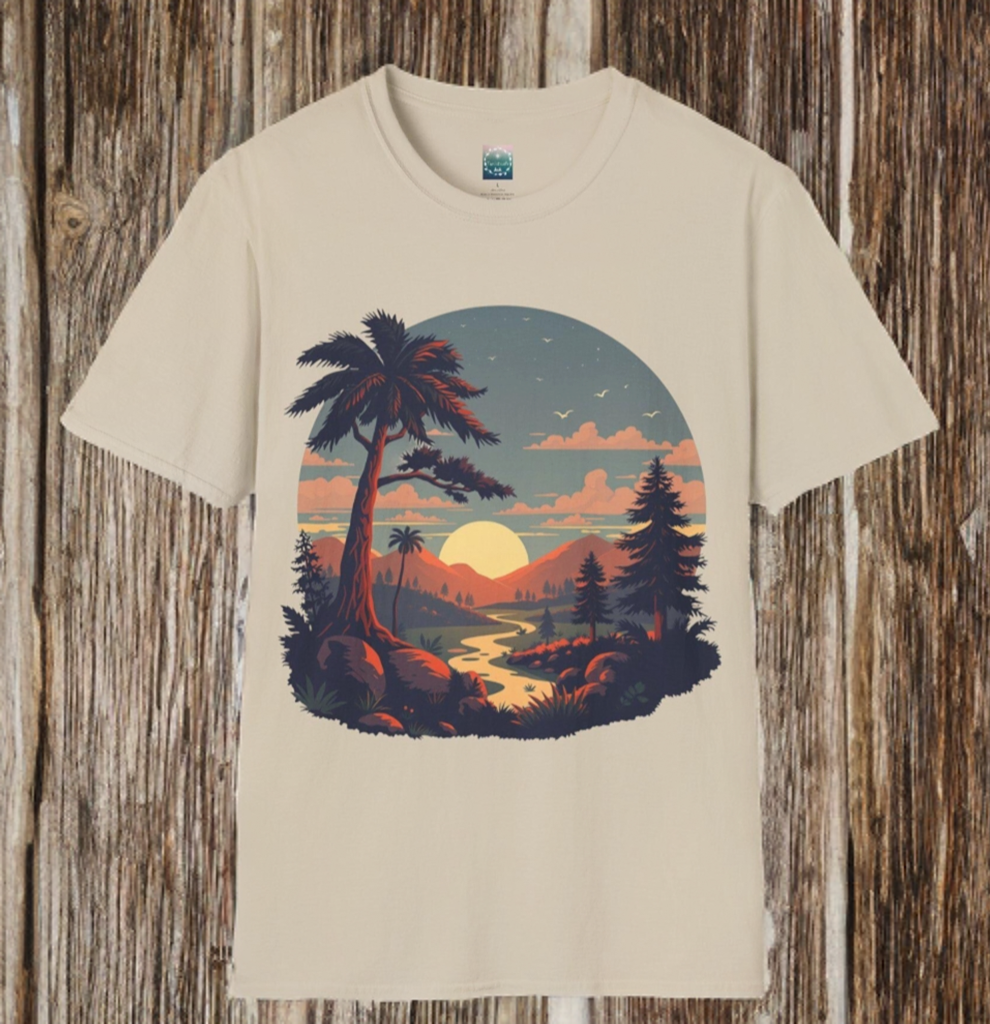 Camisa de amanecer, camiseta de montaña, camiseta de naturaleza, camisa de bosque, camiseta camping, camisa al aire libre, regalo ambiental