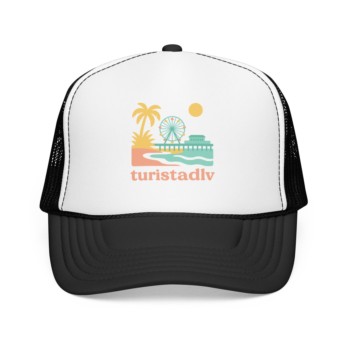 Gorra retro californiana, gorra de noria de playa retro, gorra de vacaciones, sombrero de visera muelle de santa Mónica.