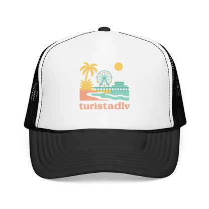Gorra retro californiana, gorra de noria de playa retro, gorra de vacaciones, sombrero de visera muelle de santa Mónica.