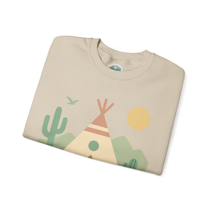 Sudadera  diseño de Tipi en el desierto, Ruta 66, Tipi indio de cabaña de aventura, regalo para amantes de la naturaleza, suéter de camping