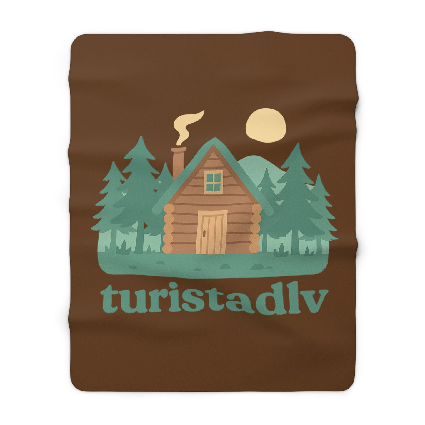 Manta de lana Sherpa de cabaña en el bosque, regalo de casa de campo Diseño acogedor de cabaña de troncos