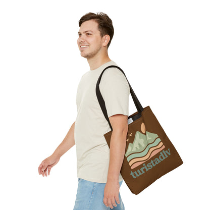 Bolso de mano Retro de paisaje de montaña, tote bag, regalo de montaña, diseño de viajero, amante de la naturaleza, turista