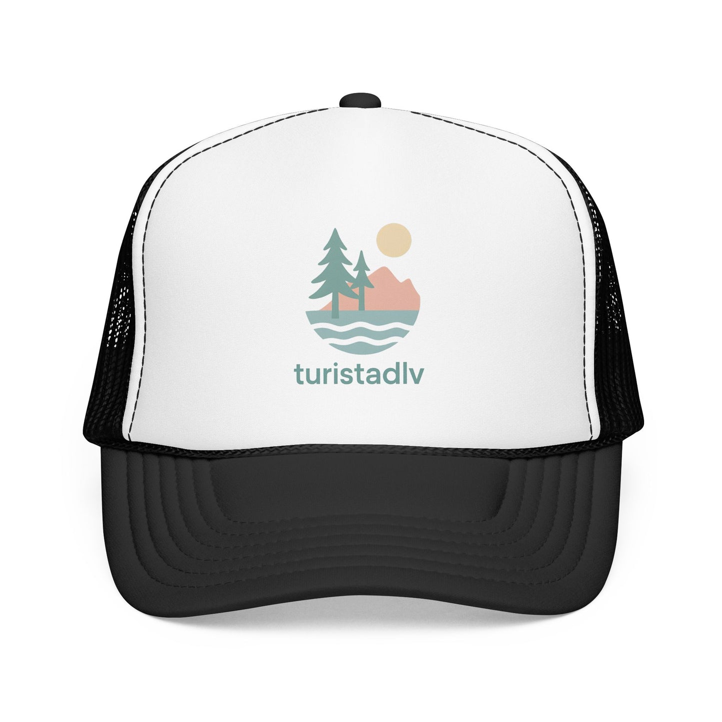Gorra tipo retro de naturaleza, diseño de lago al atardecer, gorra de surfista con olas, diseño de árboles y montaña, regalo de senderista