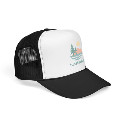 Gorra tipo retro de naturaleza, diseño de lago al atardecer, gorra de surfista con olas, diseño de árboles y montaña, regalo de senderista