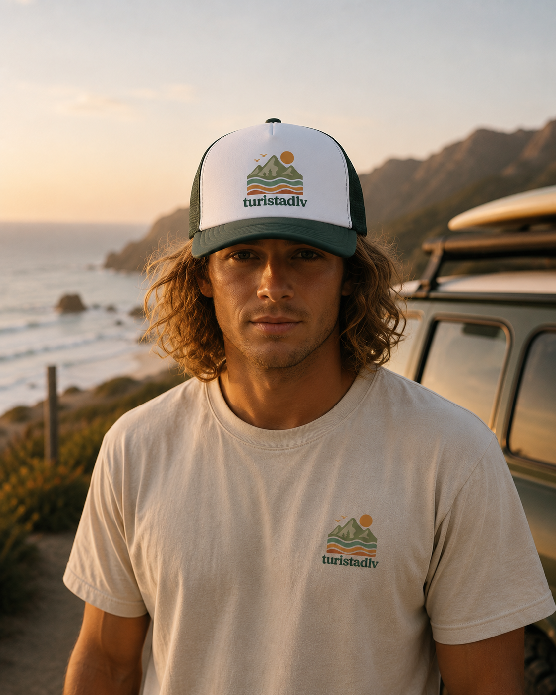 Gorra estilo retro de naturaleza, gorra de red de montaña, Logotipo de aventura al aire libre, regalo de montaña, gorra de senderismo, viaje