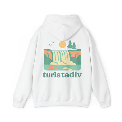 Sudadera con capucha Cascada Nature, Sudadera para amantes del aire libre, diseño de cascada de montaña, ropa de exterior, regalo de viaje