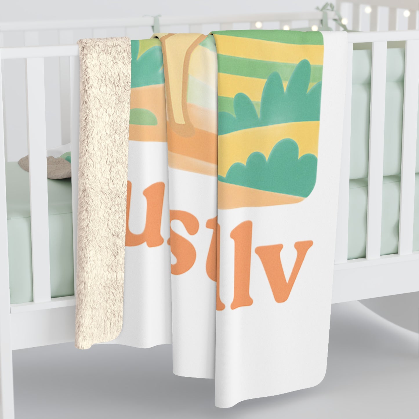 Manta de lana Sherpa de ilustración de montaña de alpaca peruana