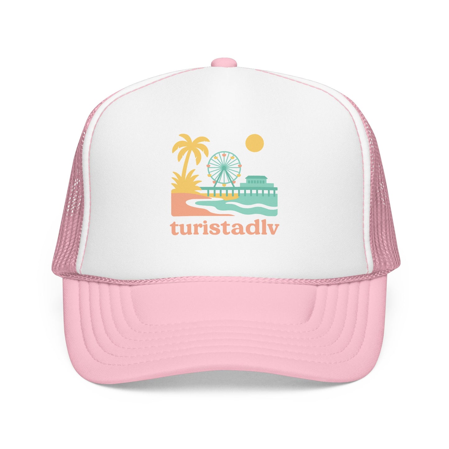 Gorra retro californiana, gorra de noria de playa retro, gorra de vacaciones, sombrero de visera muelle de santa Mónica.