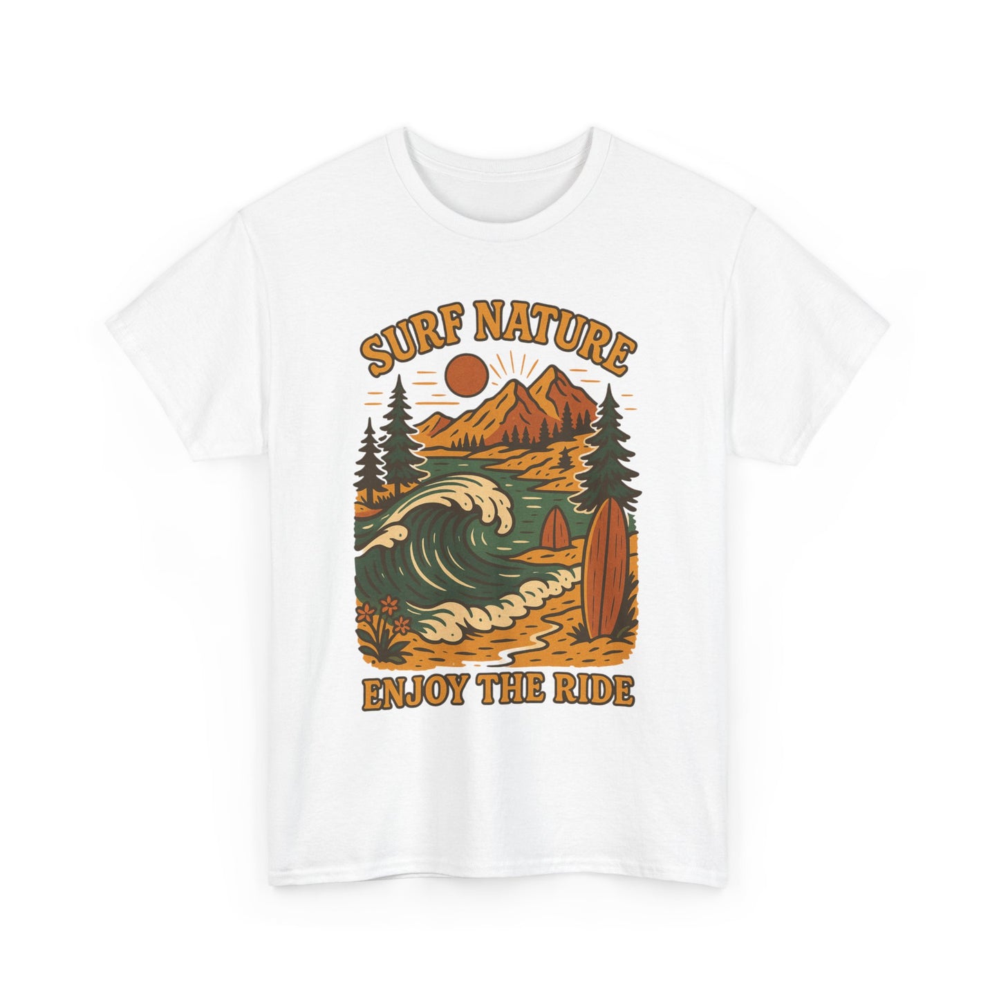 Camiseta naturaleza y surf, Disfruta del paseo, camisa estilo playa, ropa de verano, regalo de surf, camiseta para amantes de la naturaleza