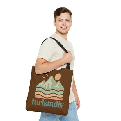 Bolso de mano Retro de paisaje de montaña, tote bag, regalo de montaña, diseño de viajero, amante de la naturaleza, turista