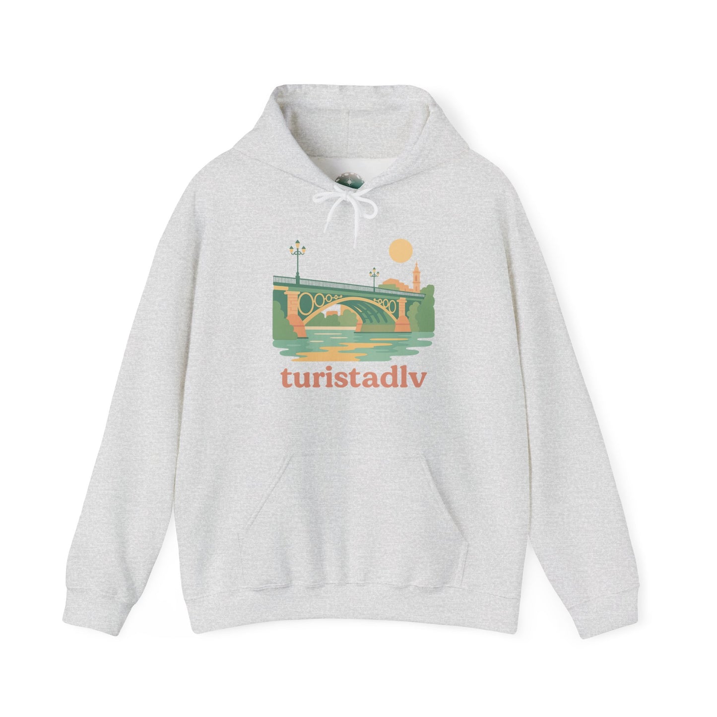 Sudadera con capucha Sevilla Triana, regalo de viajero, diseño Puente de Triana, recuerdo español, sudadera con capucha unisex