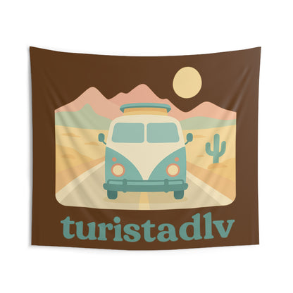 Tapiz Camper Vintage, Furgoneta Retro en el Desierto