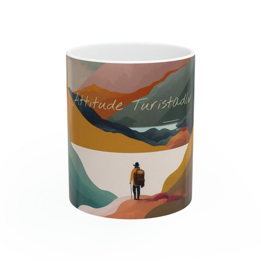 Taza de viajero, regalo de montaña, regalo de camping, regalo viajero, taza de viaje, taza de montaña, taza regalo viajero, taza aventurero.