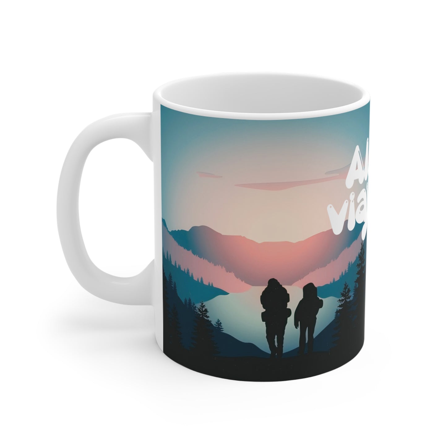 Taza de pareja, declaración, taza de montaña, viajero, regalo viaje, taza de viajero, regalo novios, taza de amor, taza esposa, senderista