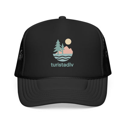 Gorra tipo retro de naturaleza, diseño de lago al atardecer, gorra de surfista con olas, diseño de árboles y montaña, regalo de senderista