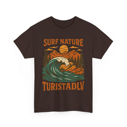 Camiseta de Surf y Naturaleza, camiseta para días de playa, vibraciones de verano, aventuras al aire libre, ecológica, regalo de surfista