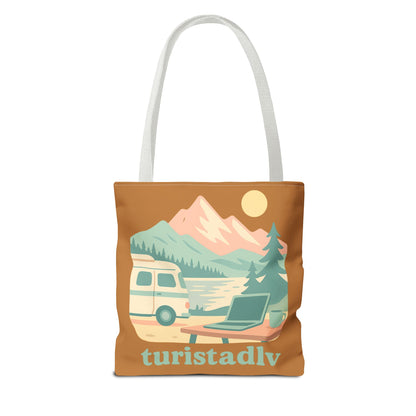 Bolso Tote Van Life, Ilustración de Montaña y Camper