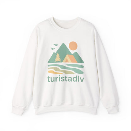 Sudadera unisex de cuello redondo inspirada en la naturaleza, Ambientes acogedores al aire libre, ropa casual, ropa de senderismo, regalo para aventureros