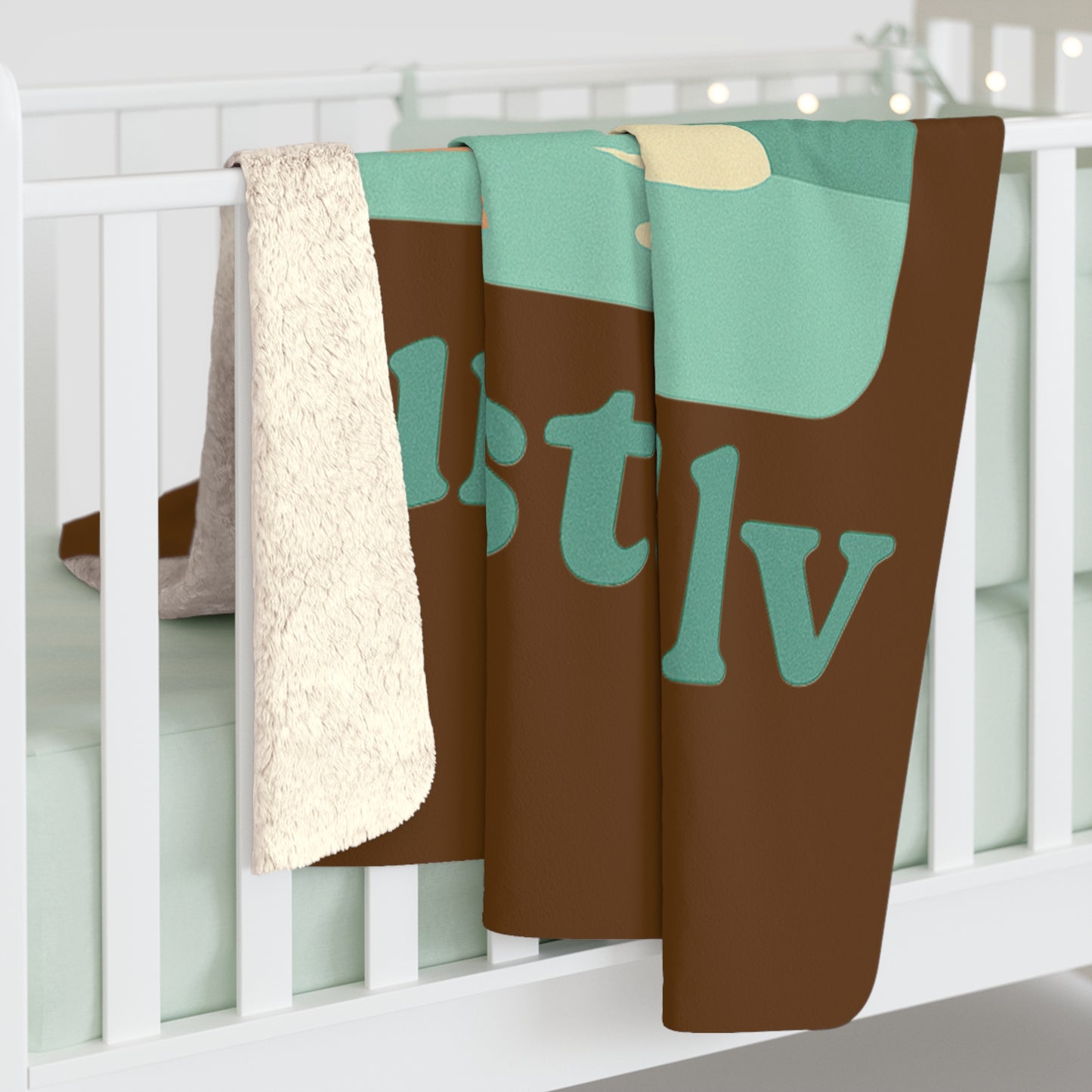 Manta Sherpa de paisaje de cascada, Diseño  de naturaleza retro, manta de camping, regalo de montaña