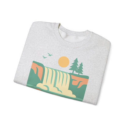Sudadera de naturaleza, ropa para exteriores, suéter de cascada, regalo perfecto para los amantes de la naturaleza, ropa de viajes, río, mar.