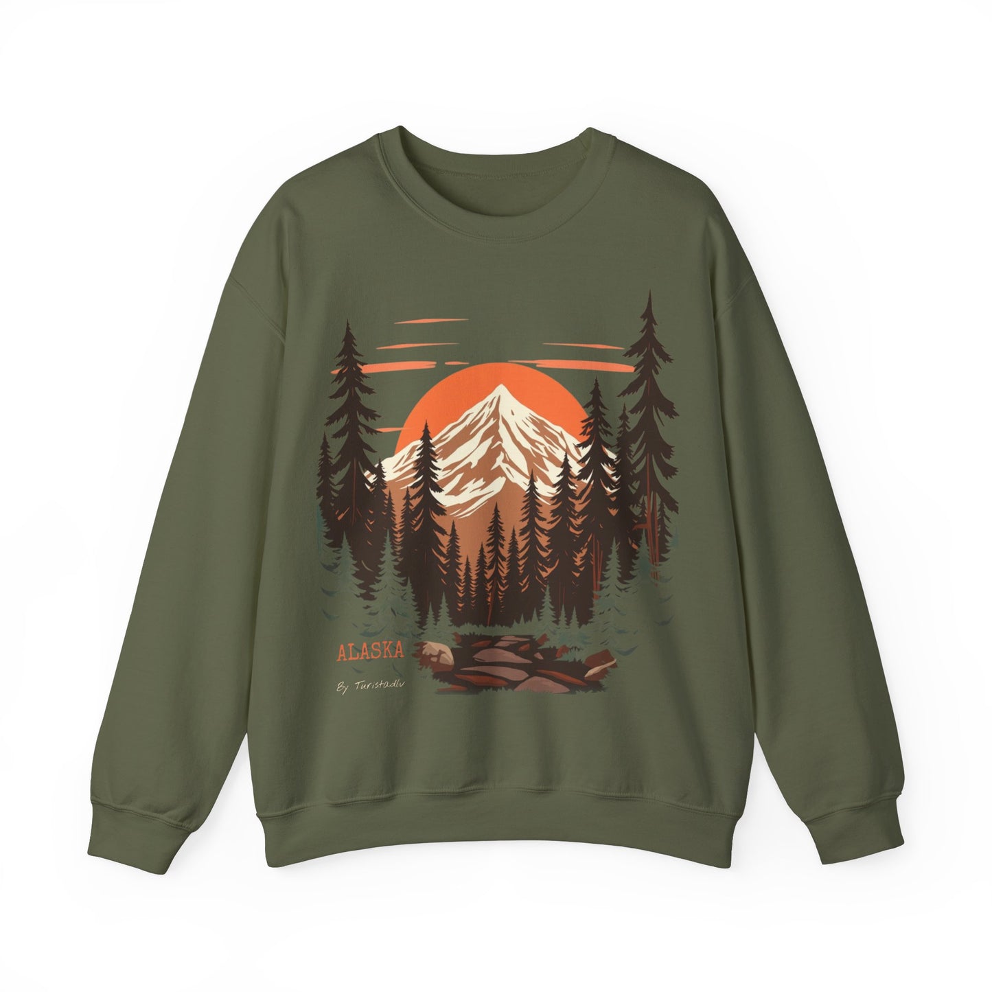 Sudadera de de Montaña, amanecer, atardecer, Alaska, sudadera de paisaje, sudadera de naturaleza, ropa de aventura, al aire libre