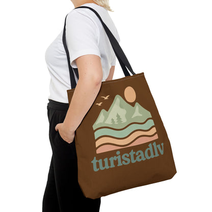 Bolso de mano Retro de paisaje de montaña, tote bag, regalo de montaña, diseño de viajero, amante de la naturaleza, turista