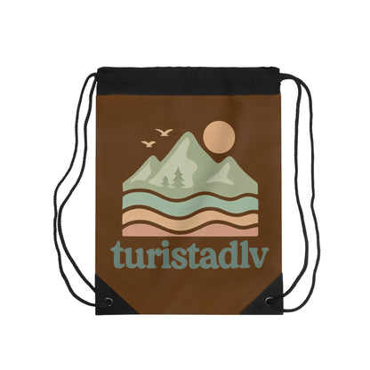 Bolsa con cordón de aventura al aire libre | Diseño de montaña, bolsa de gimnasio, mochila de senderismo, elementos esenciales de viaje, ecológico