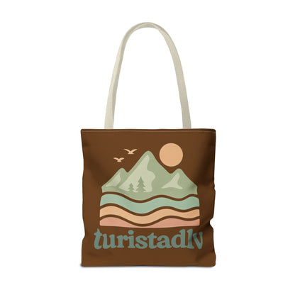 Bolso de mano Retro de paisaje de montaña, tote bag, regalo de montaña, diseño de viajero, amante de la naturaleza, turista