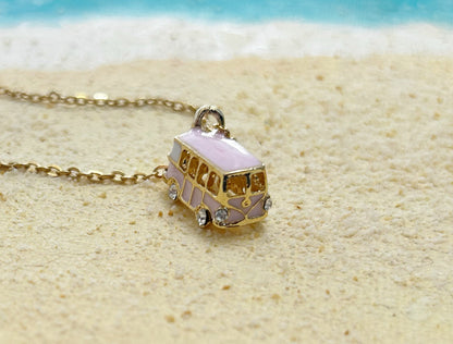 Collar Furgoneta Vintage, Joya Van Life en Acero y Esmalte