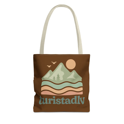 Bolso de mano Retro de paisaje de montaña, tote bag, regalo de montaña, diseño de viajero, amante de la naturaleza, turista
