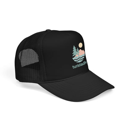 Gorra tipo retro de naturaleza, diseño de lago al atardecer, gorra de surfista con olas, diseño de árboles y montaña, regalo de senderista