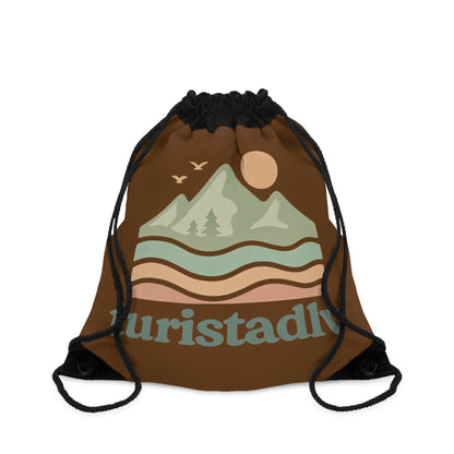 Bolsa con cordón de aventura al aire libre | Diseño de montaña, bolsa de gimnasio, mochila de senderismo, elementos esenciales de viaje, ecológico