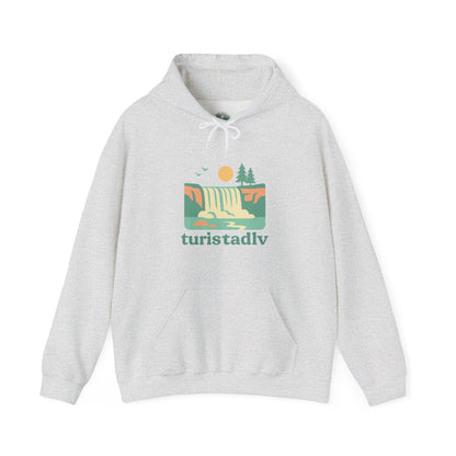 Sudadera con capucha Cascada Nature, Sudadera para amantes del aire libre, diseño de cascada de montaña, ropa de exterior, regalo de viaje