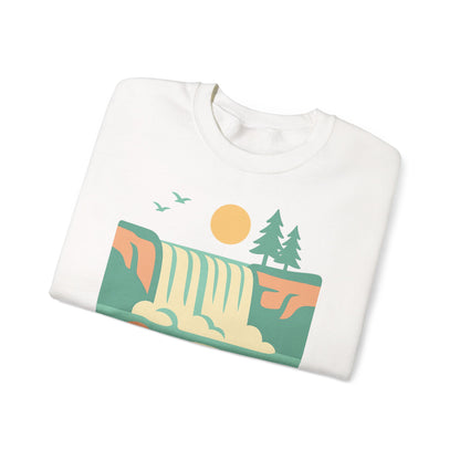 Sudadera de naturaleza, ropa para exteriores, suéter de cascada, regalo perfecto para los amantes de la naturaleza, ropa de viajes, río, mar.