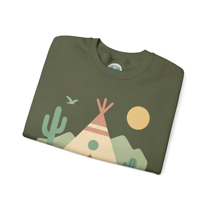 Sudadera  diseño de Tipi en el desierto, Ruta 66, Tipi indio de cabaña de aventura, regalo para amantes de la naturaleza, suéter de camping