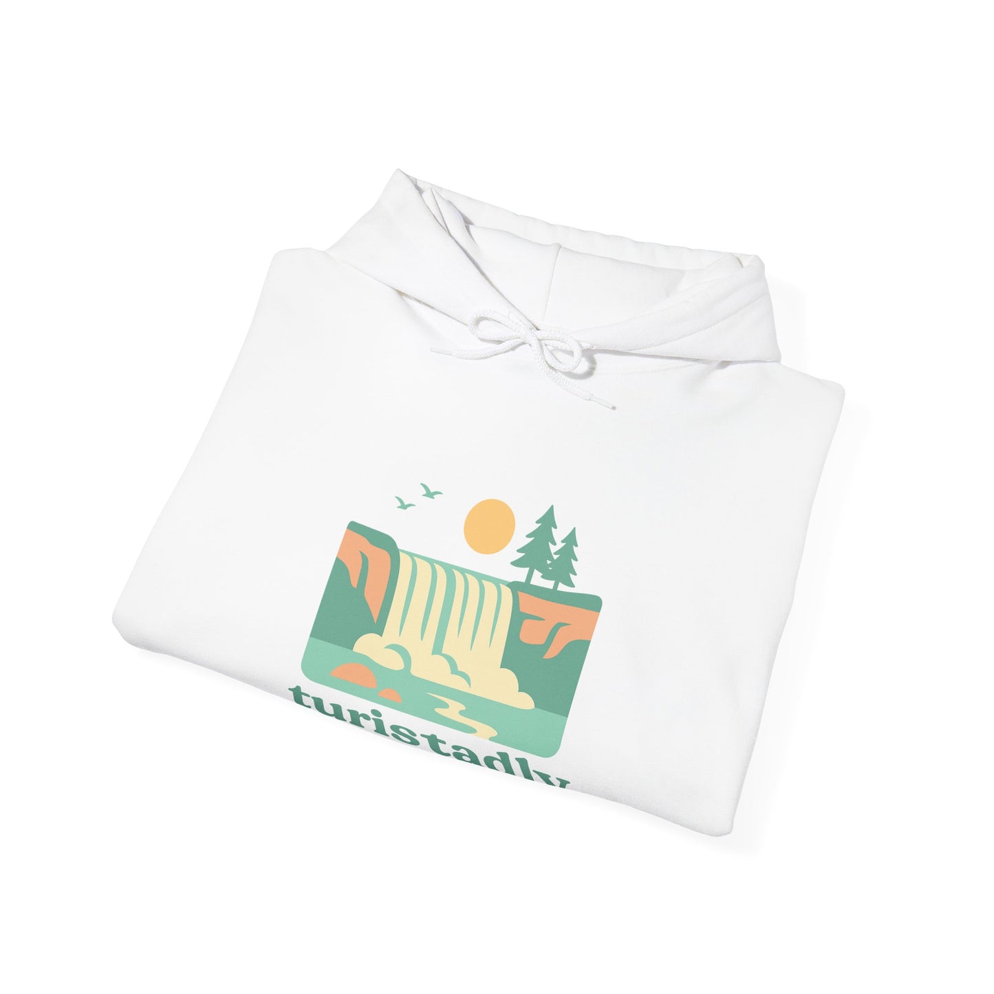 Sudadera con capucha Cascada Nature, Sudadera para amantes del aire libre, diseño de cascada de montaña, ropa de exterior, regalo de viaje