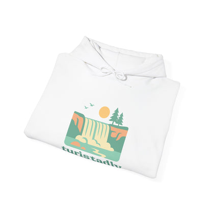 Sudadera con capucha Cascada Nature, Sudadera para amantes del aire libre, diseño de cascada de montaña, ropa de exterior, regalo de viaje