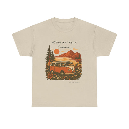 Camiseta de verano mediterráneo, camiseta de naturaleza, regalo de camping, camiseta de aventura, camisa amante al aire libre, top viajero